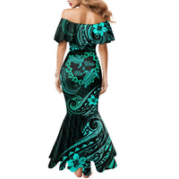 Polynesian Turtle Valentine Mermaid Dress You And Me Turquoise Hibiscus Heart LT01 - Polynesian Pride