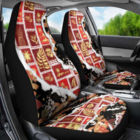 Hawaii Japanese Culture Black Car Seat Cover Spring Cranes Aloha Pattern LT01 - Polynesian Pride