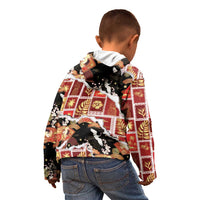 Hawaii Japanese Culture Black Kid Hoodie Spring Cranes Aloha Pattern LT01 - Polynesian Pride