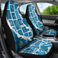 Hawaii Japanese Culture Blue Car Seat Cover Spring Cranes Aloha Pattern LT01 - Polynesian Pride