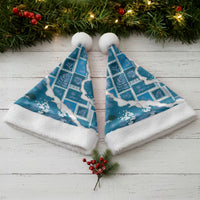 Hawaii Japanese Culture Blue Christmas Santa Hat Spring Cranes Aloha Pattern LT01 - Polynesian Pride