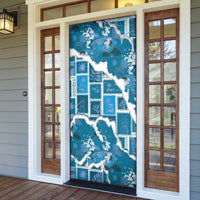 Hawaii Japanese Culture Blue Door Cover Spring Cranes Aloha Pattern LT01 - Polynesian Pride