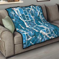 Hawaii Japanese Culture Blue Quilt Spring Cranes Aloha Pattern