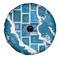 Hawaii Japanese Culture Blue Spare Tire Cover Spring Cranes Aloha Pattern