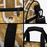 Hawaii Japanese Culture Gold Duffle Bag Spring Cranes Aloha Pattern LT01 - Polynesian Pride