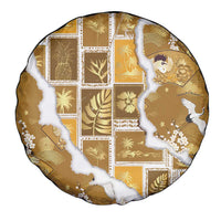 Hawaii Japanese Culture Gold Spare Tire Cover Spring Cranes Aloha Pattern LT01 - Polynesian Pride