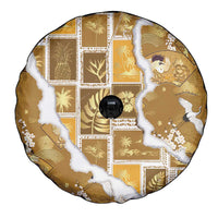 Hawaii Japanese Culture Gold Spare Tire Cover Spring Cranes Aloha Pattern LT01 - Polynesian Pride