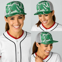 Hawaii Japanese Culture Green Baseball Net Cap Spring Cranes Aloha Pattern