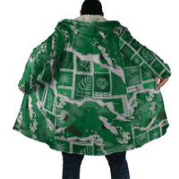 Hawaii Japanese Culture Green Cloak Spring Cranes Aloha Pattern