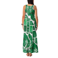 Hawaii Japanese Culture Green Family Matching Tank Maxi Dress and Hawaiian Shirt Spring Cranes Aloha Pattern LT01 - Polynesian Pride