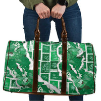 Hawaii Japanese Culture Green Travel Bag Spring Cranes Aloha Pattern LT01 Green - Polynesian Pride