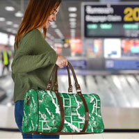 Hawaii Japanese Culture Green Travel Bag Spring Cranes Aloha Pattern LT01 - Polynesian Pride