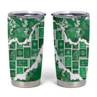 Hawaii Japanese Culture Green Tumbler Cup Spring Cranes Aloha Pattern LT01 Green - Polynesian Pride