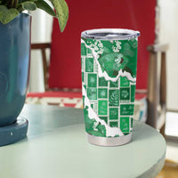 Hawaii Japanese Culture Green Tumbler Cup Spring Cranes Aloha Pattern LT01 - Polynesian Pride