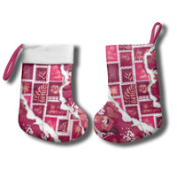 Hawaii Japanese Culture Pink Christmas Stocking Spring Cranes Aloha Pattern LT01 - Polynesian Pride