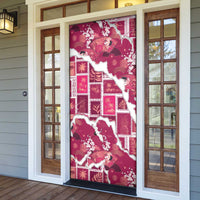 Hawaii Japanese Culture Pink Door Cover Spring Cranes Aloha Pattern