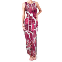 Hawaii Japanese Culture Pink Family Matching Tank Maxi Dress and Hawaiian Shirt Spring Cranes Aloha Pattern LT01 Mom's Dress Pink - Polynesian Pride