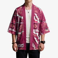 Hawaii Japanese Culture Pink Kimono Spring Cranes Aloha Pattern
