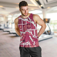 Hawaii Japanese Culture Pink Men Tank Top Spring Cranes Aloha Pattern LT01 Pink - Polynesian Pride