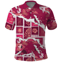 Hawaii Japanese Culture Pink Polo Shirt Spring Cranes Aloha Pattern LT01 Pink - Polynesian Pride
