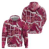 Hawaii Japanese Culture Pink Zip Hoodie Spring Cranes Aloha Pattern LT01 - Polynesian Pride