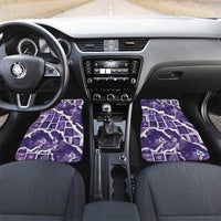Hawaii Japanese Culture Purple Car Mats Spring Cranes Aloha Pattern