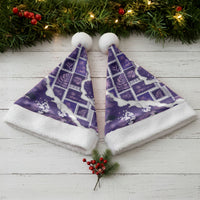 Hawaii Japanese Culture Purple Christmas Santa Hat Spring Cranes Aloha Pattern LT01 - Polynesian Pride
