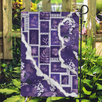 Hawaii Japanese Culture Purple Garden Flag Spring Cranes Aloha Pattern