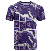 Hawaii Japanese Culture Purple T Shirt Spring Cranes Aloha Pattern LT01 Purple - Polynesian Pride