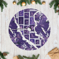 Hawaii Japanese Culture Purple Tree Skirt Spring Cranes Aloha Pattern LT01 Casual Purple - Polynesian Pride
