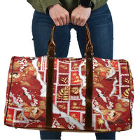 Hawaii Japanese Culture Red Travel Bag Spring Cranes Aloha Pattern LT01 Red - Polynesian Pride