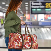 Hawaii Japanese Culture Red Travel Bag Spring Cranes Aloha Pattern LT01 - Polynesian Pride