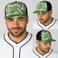 Hawaii Japanese Culture Sage Green Baseball Net Cap Spring Cranes Aloha Pattern