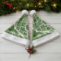 Hawaii Japanese Culture Sage Green Christmas Santa Hat Spring Cranes Aloha Pattern LT01 - Polynesian Pride