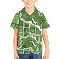 Hawaii Japanese Culture Sage Green Family Matching Puletasi and Hawaiian Shirt Spring Cranes Aloha Pattern LT01 Son's Shirt Sage - Polynesian Pride