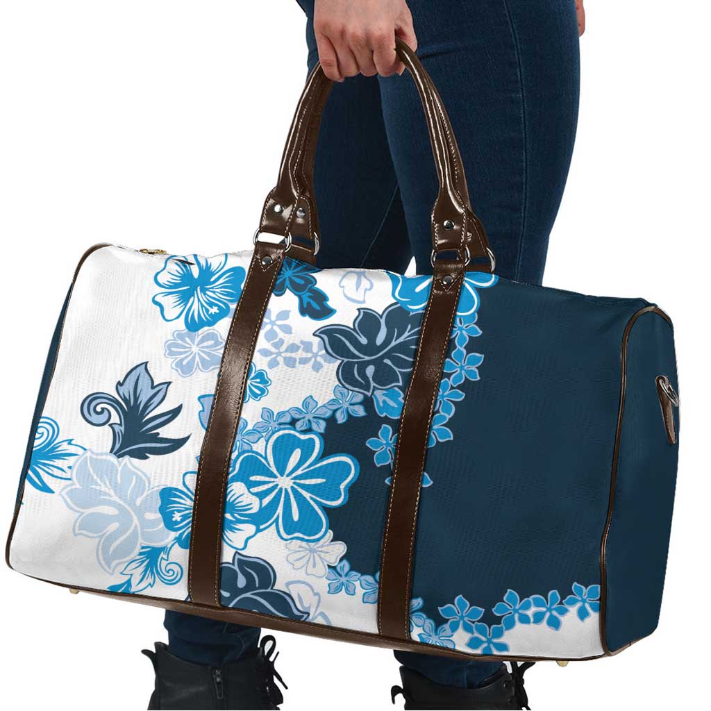 Blue Hibiscus Plumeria Floral Travel Bag LT01 - Polynesian Pride