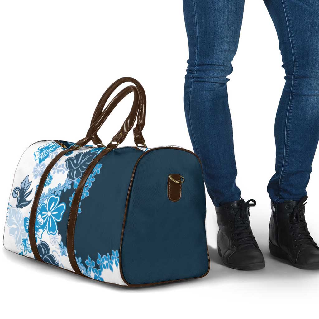 Blue Hibiscus Plumeria Floral Travel Bag LT01 - Polynesian Pride