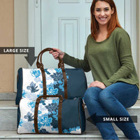 Blue Hibiscus Plumeria Floral Travel Bag LT01 - Polynesian Pride