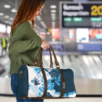 Blue Hibiscus Plumeria Floral Travel Bag LT01 - Polynesian Pride