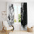 Gray Scale Hibiscus Plumeria Floral Window Curtain - Polynesian Pride