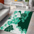 Green Hibiscus Plumeria Floral Area Rug - Polynesian Pride