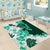 Green Hibiscus Plumeria Floral Area Rug - Polynesian Pride