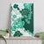 Green Hibiscus Plumeria Floral Canvas Wall Art - Polynesian Pride