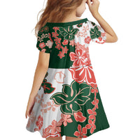 Green Orange Hibiscus Plumeria Floral Family Matching Tank Maxi Dress and Hawaiian Shirt LT01 - Polynesian Pride