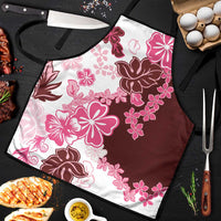 Pink Hibiscus Plumeria Floral Apron - Polynesian Pride