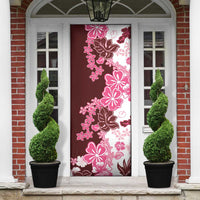 Pink Hibiscus Plumeria Floral Door Cover LT01 - Polynesian Pride