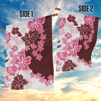 Pink Hibiscus Plumeria Floral Garden Flag LT01 - Polynesian Pride