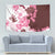 Pink Hibiscus Plumeria Floral Tapestry - Polynesian Pride