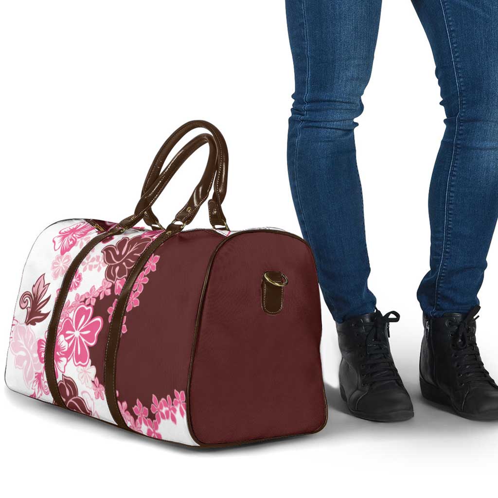 Pink Hibiscus Plumeria Floral Travel Bag - Polynesian Pride