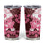 Pink Hibiscus Plumeria Floral Tumbler Cup - Polynesian Pride